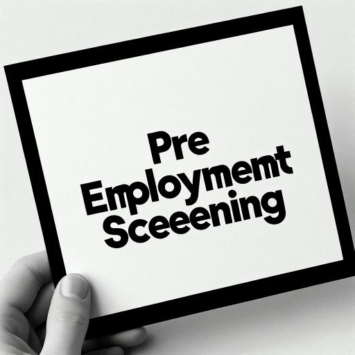 What does pre employment screening involve?
